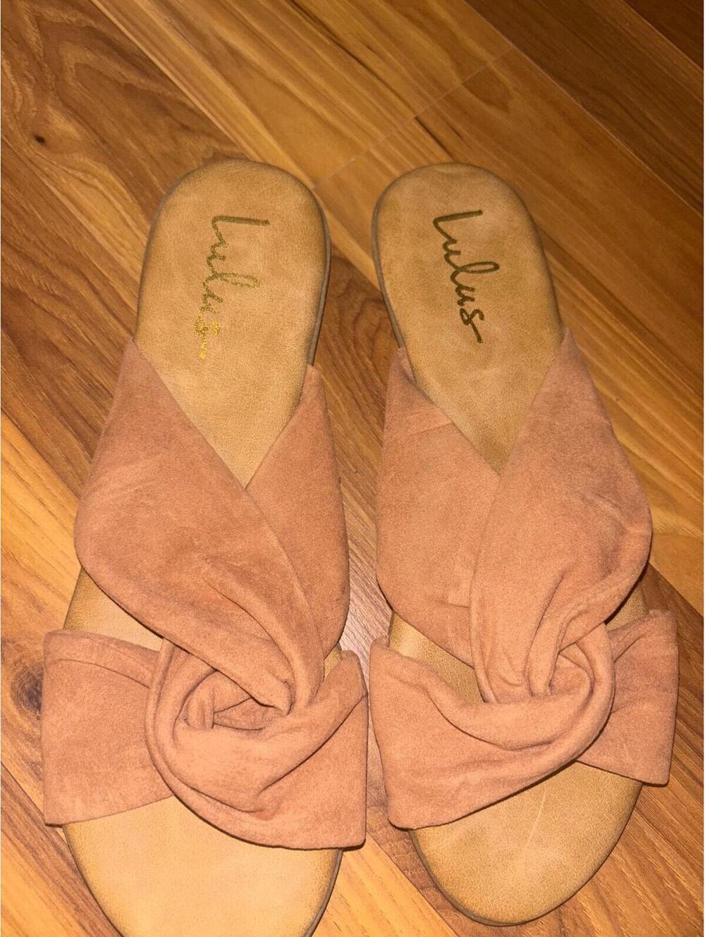 Lulus Mauve Twist Knot Slide Sandals EU 39 / Women’s 9